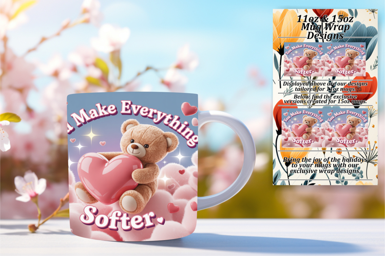 Artful 11oz Mug Wrap Png Artwork , Valentines Day