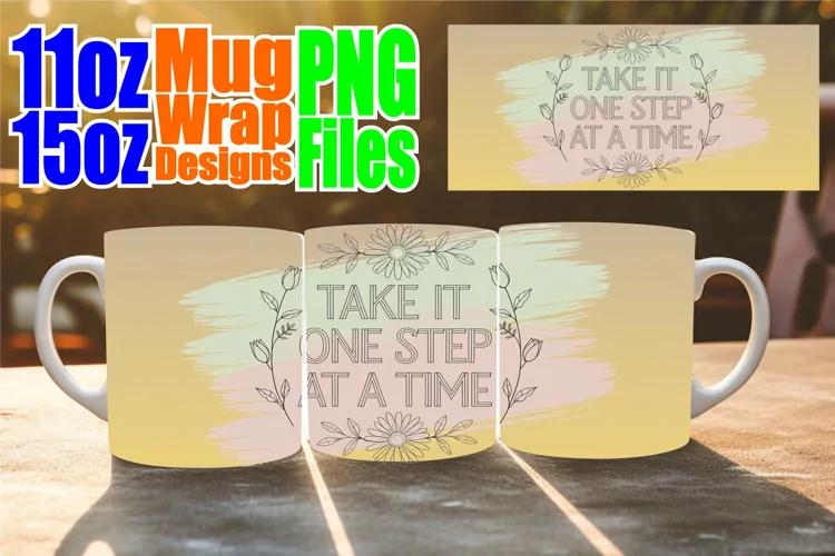 Pure elegance sublimation 11oz 15oz mug wrap, Quote