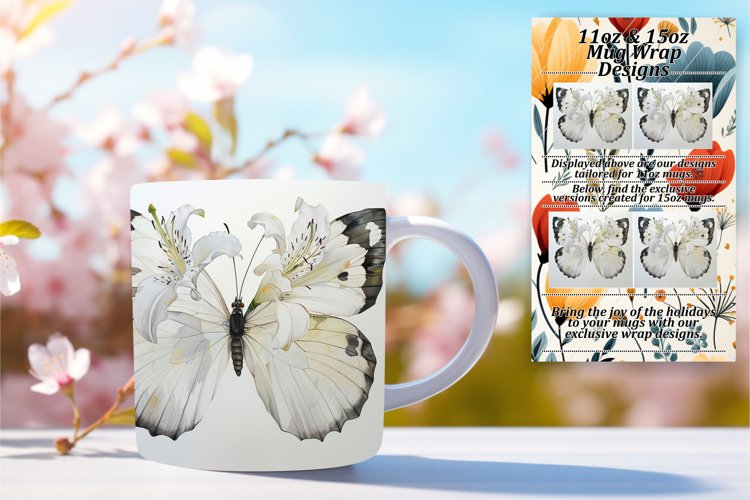 Enchanted Springtime: Butterfly Mug Assortment - 11oz & 15oz example image 1