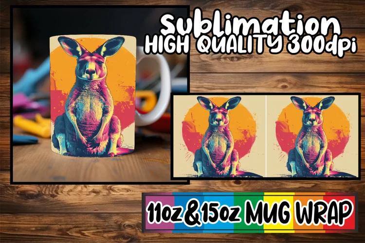 Retro Wildlife Mug Wrap 11oz 15oz Collection