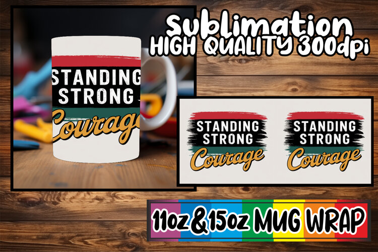 Serene evenings sublimation mug wrap, Juneteenth example image 1