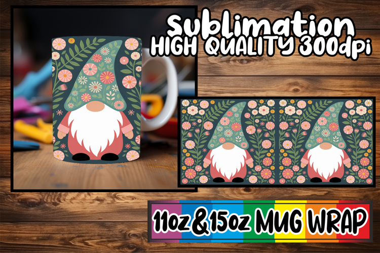 Refreshing days sublimation print wrap, Gnomes