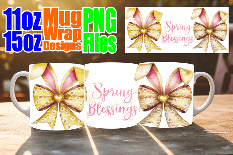 Magical sunsets sublimation print wrap, Easter Bow