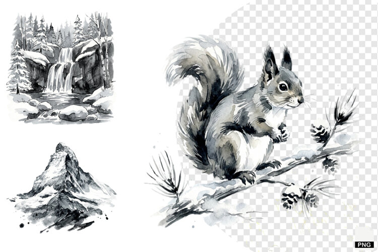 Nature Forrest Meadow Clipart example image 1