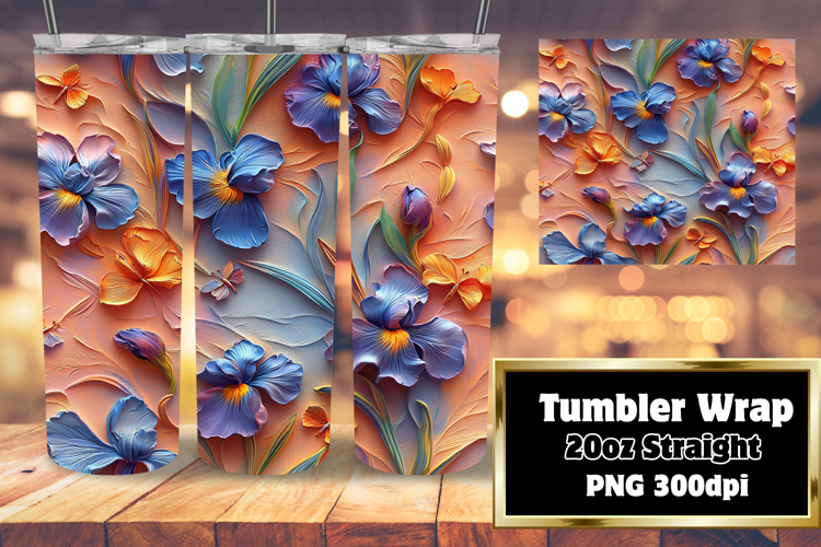Unique 20oz Design for Sublimation , 3D Flower