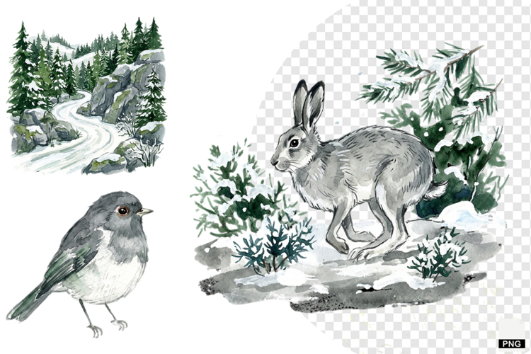 Winter Nature Escape Clipart