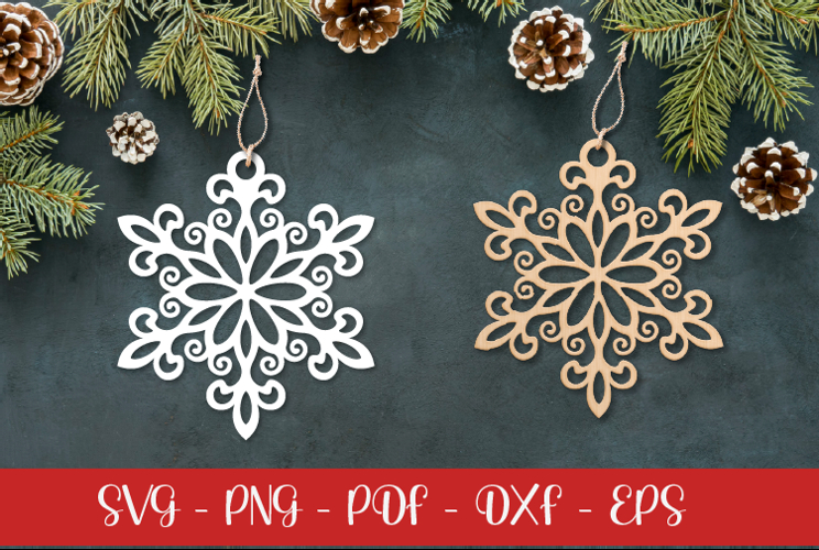 Snowflake laser SVG PNG| Christmas Snowflakes ornament