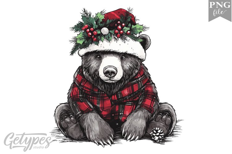 Christmas Bear Clipart Image 8