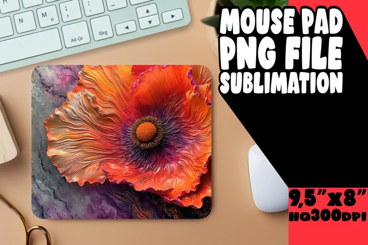 Blossom Brilliance: Sublimation Mouse Pad
