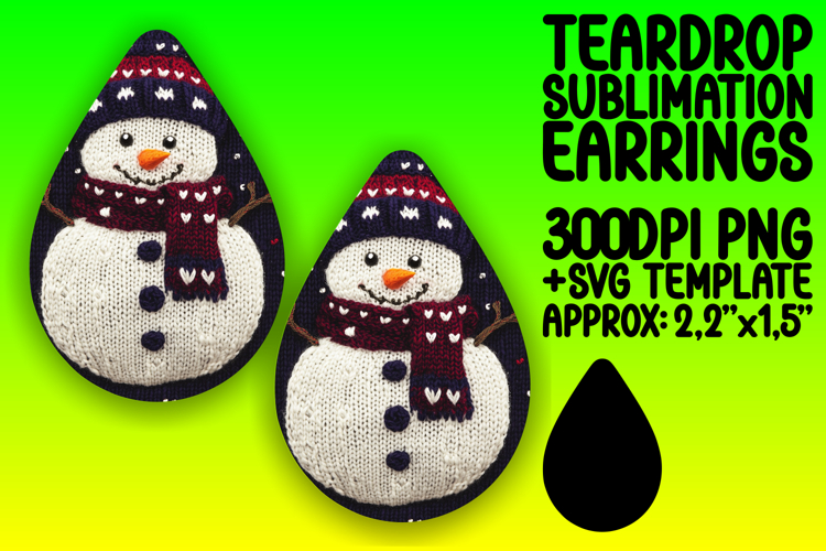Lovely Teardrop Design for Creative Projects , Snowman