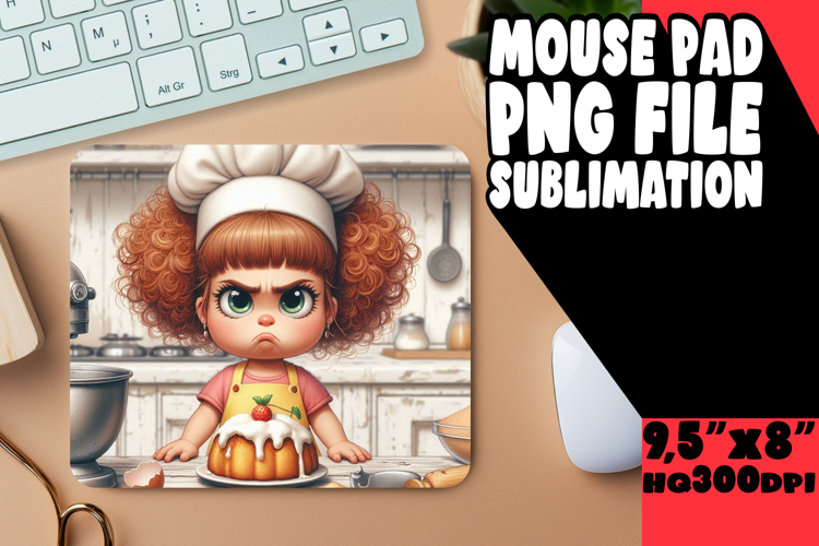 Luminous Desk Pad Designs Sublimation, Girl Grumpy