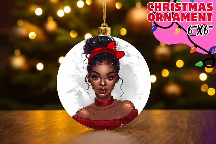 Cheerful Car Coaster Circle Style, Xmas Girl example image 1