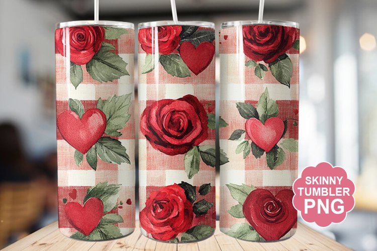 Valentine Flannel Tumbler | Valentine Tumbler Wrap example image 1
