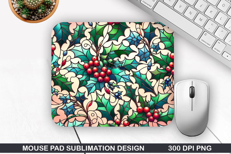 Flowers Mouse Pad Sublimation, Christmas Mouse Pad PNG