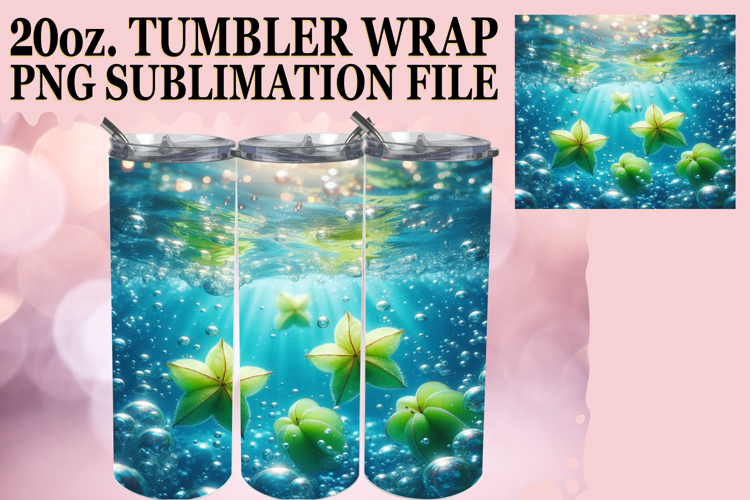 Vibrant Journeys 20oz tumbler wrap, 3D Fruits