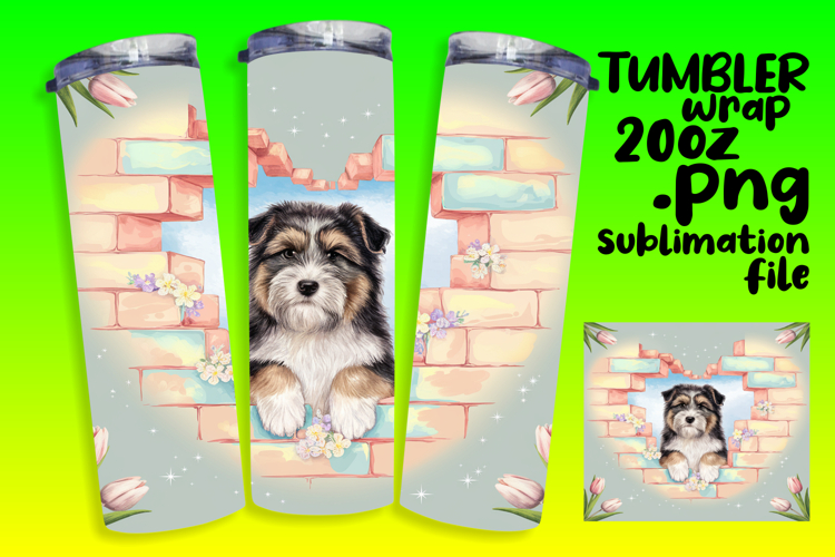 VIBRANT 20oz Tumbler Artwork for Gifts , Cute Dog