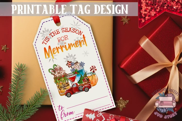 Watercolor Christmas Gift Tag Christmas Ornaments PNG