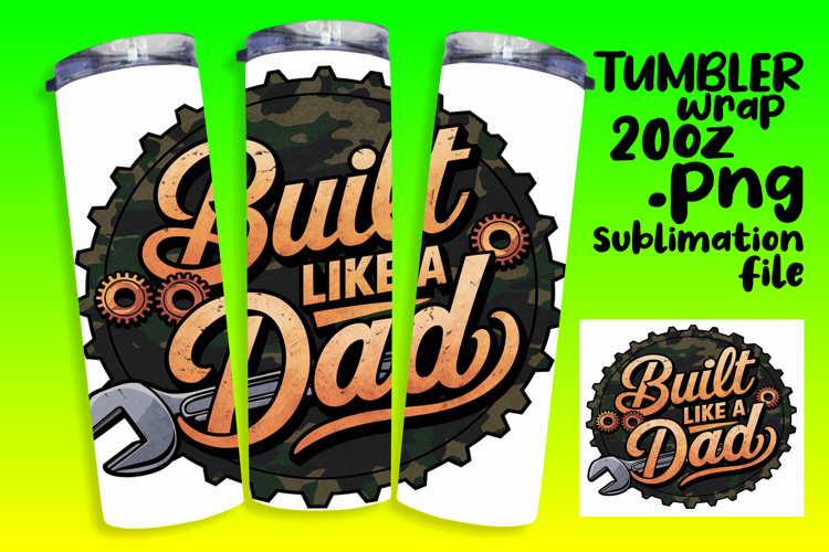 Playful 20oz Tumbler Template , Father's Day example image 1