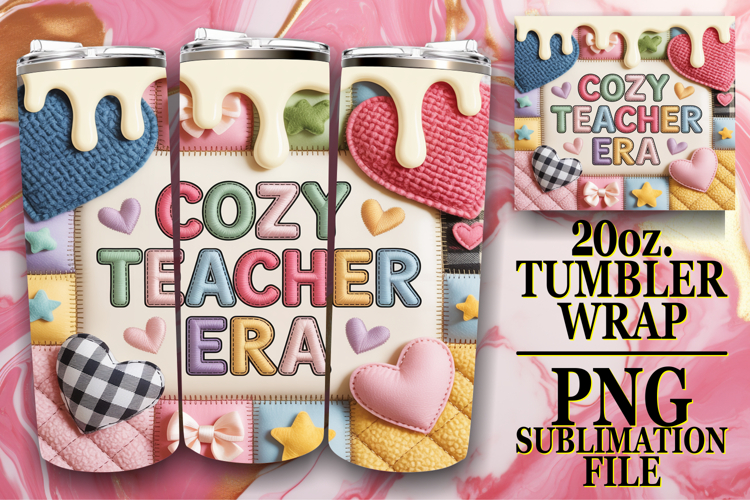 Joyful smiles 20oz tumbler wrap, Teacher