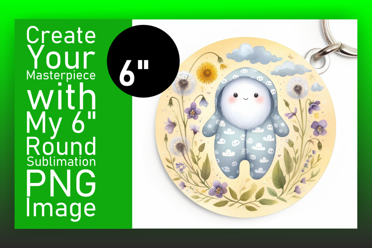 Dynamic Round Design for Coaster Artwork , Cute Ghost
