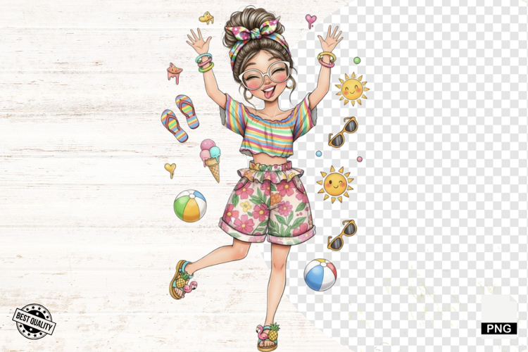 Cute Girl Clipart Image 3