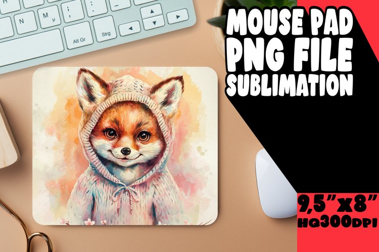 Colorful Raccoon   Bloom Mouse Pad Sublimation PNG