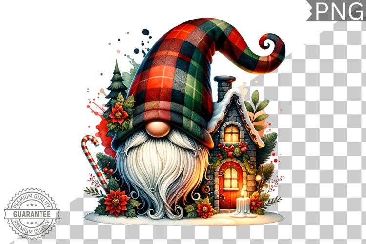 Christmas Gnome Sublimation - Clipart PNG Design