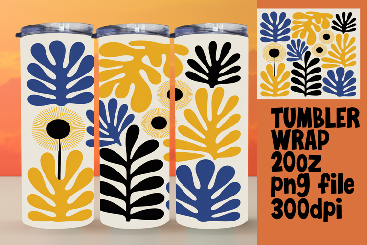 Unique Artwork for 20oz Tumbler , Flowers