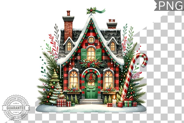Christmas House Sublimation - Clipart PNG Design