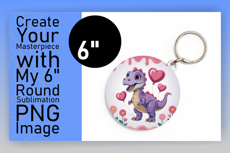 Bright Circle PNG Car Coaster Template , Cute Dino