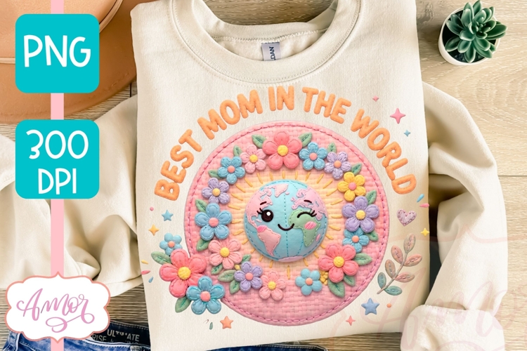 Best Mom in the world Sublimation Design | Mothers Day PNG