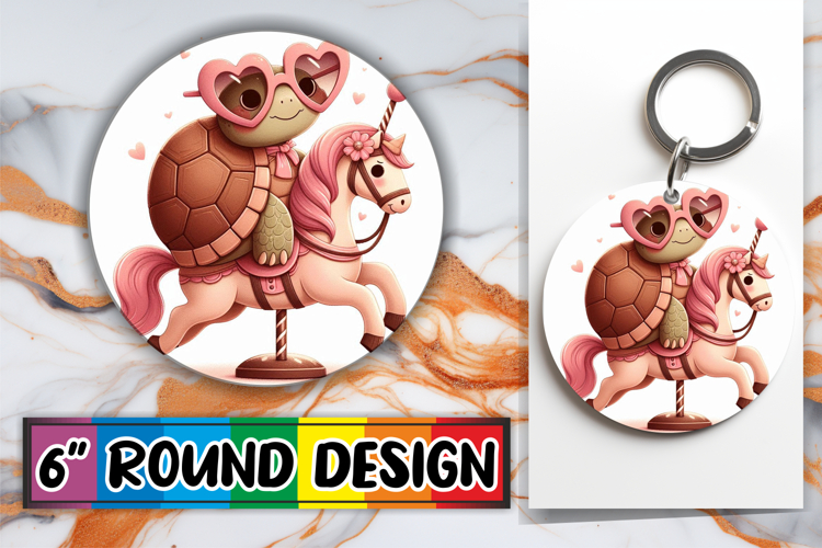 Cozy Round Keychain Magic, Turtle