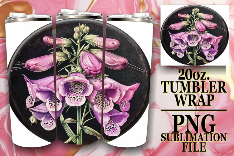 Fresh Blooms Denim Tumbler Sublimation 20oz