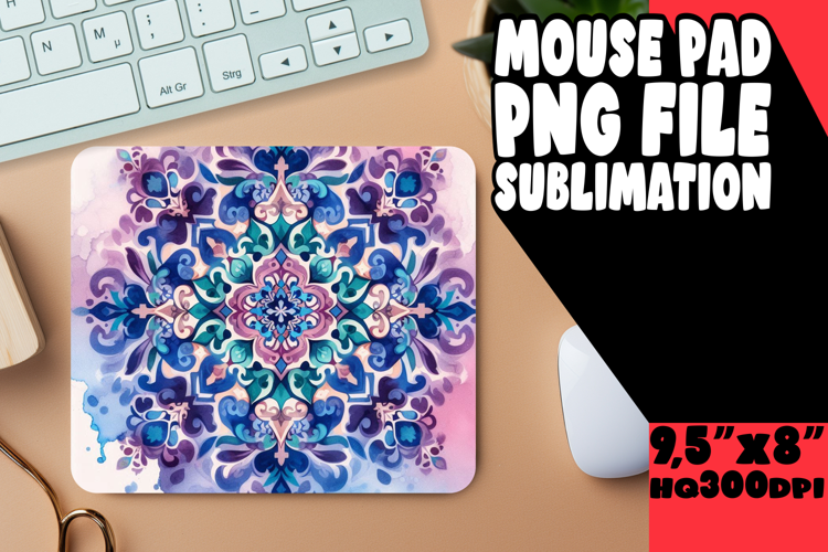 Cheerful Desk Mat Design Ideas, Watercolor Patter