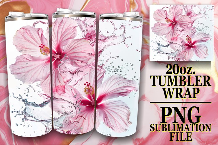 Lily Serenade: 20oz Sublimation Tumbler Art example image 1