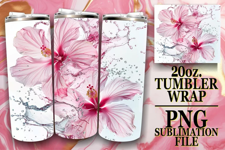 Lily Serenade: 20oz Sublimation Tumbler Art