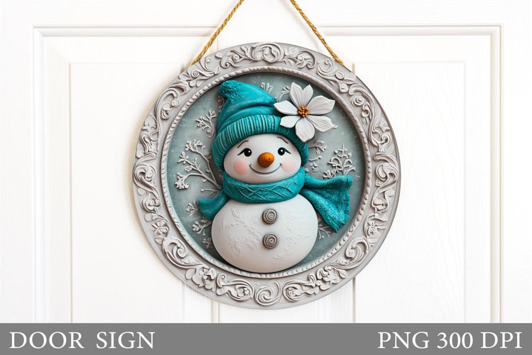 Cute Snowman Clipart Image 8