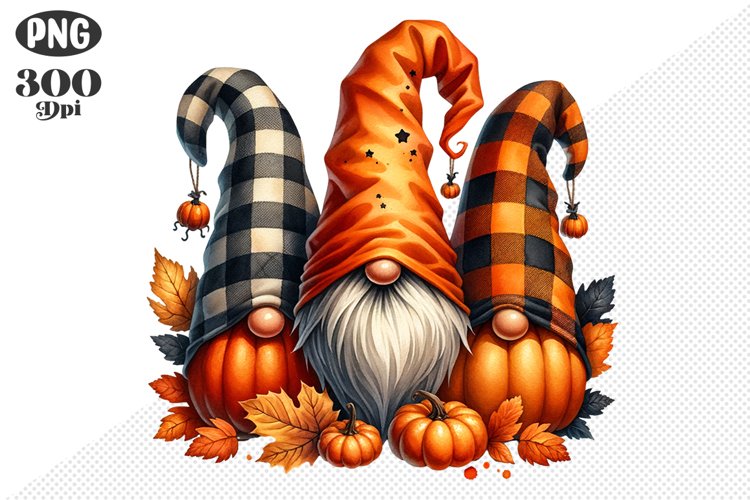 Halloween Gnomes Sublimation - Clipart PNG Design