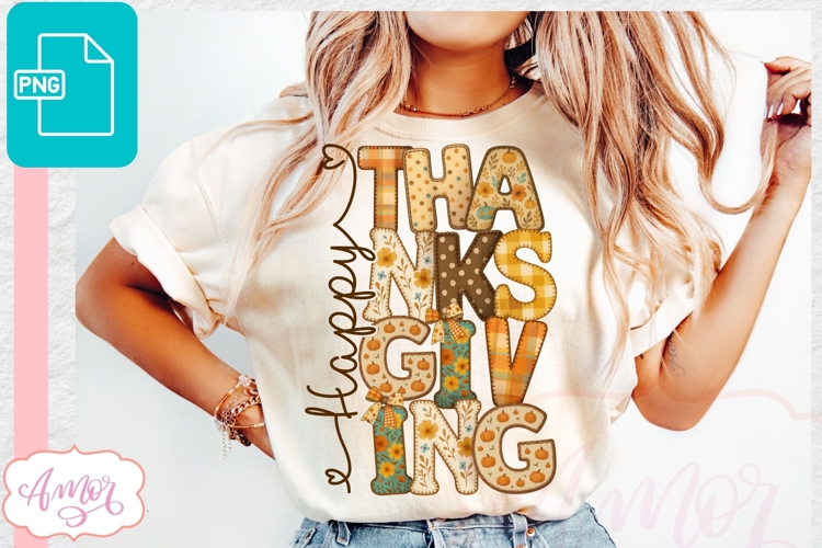 Happy Thanksgiving shirt sublimation PNG | Fall shirt PNG