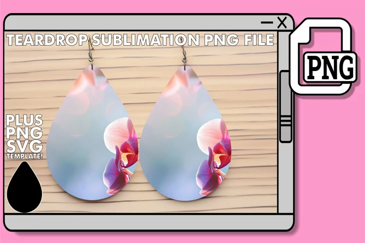 Enchanted Blooms: Sublimation Teardrop Earring