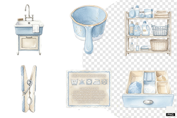 Cozy Laundry Time Clipart
