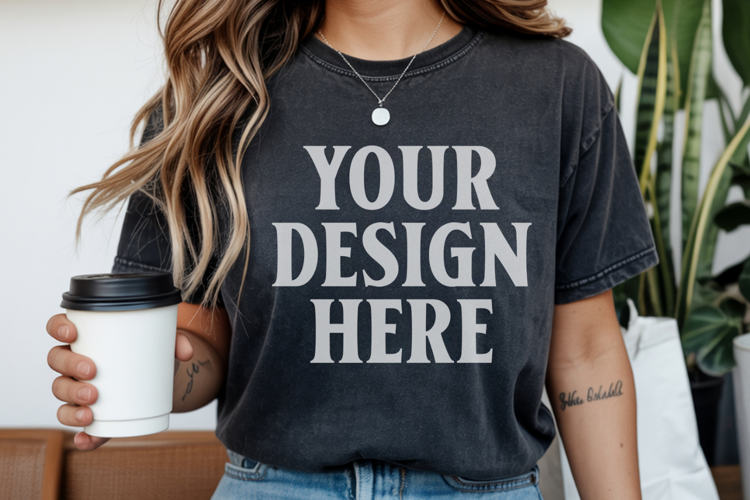 Pepper Comfort Colors 1717 Christmas Shirt Mockup, Coz