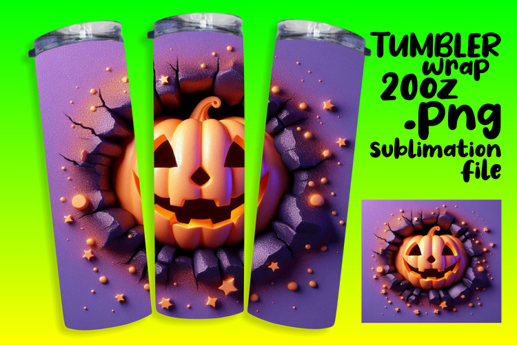 TRENDY 20oz Sublimation Tumbler , 3D Pumpkin