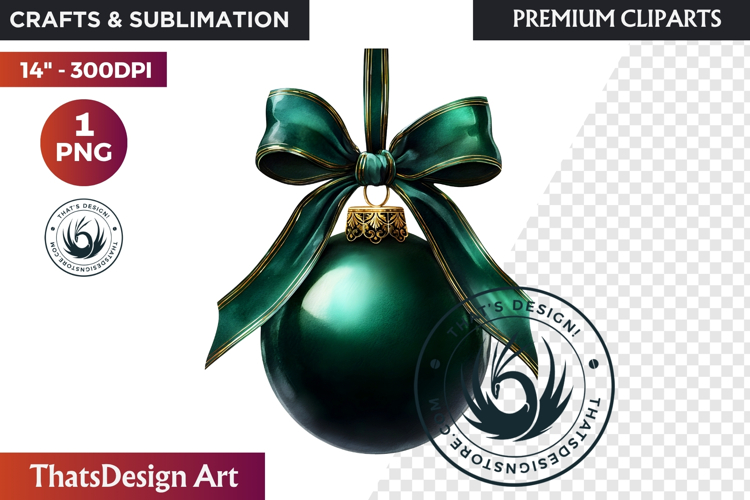 Christmas Baubles Clipart, Festive Holiday Ornaments PNG