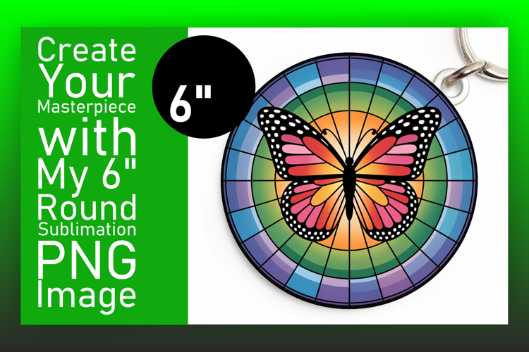 Vibrant Round Design Car Coaster PNG , Butterfly