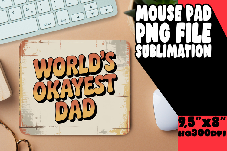 WHIMSICAL MOUSE PAD PNG DESIGN, Fathers Day