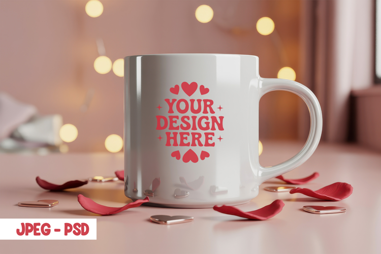 Valentine Couple T Shirt PSD JPEG Mockup