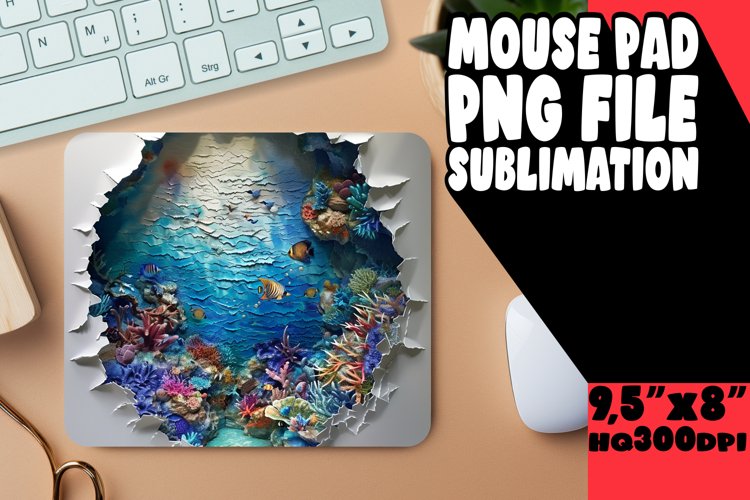 Underwater Wonders 3D Mousepad Art Sublime Nature