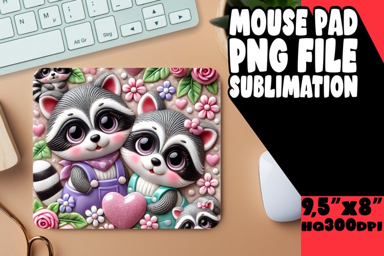 Unique Desk Pad Design Sublimation, Sweet Animals