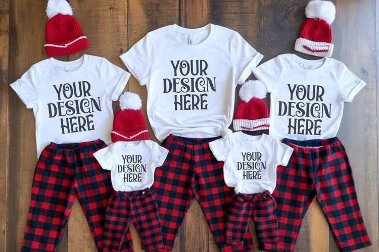 Christmas Family Matching Group T-Shirt Mockup